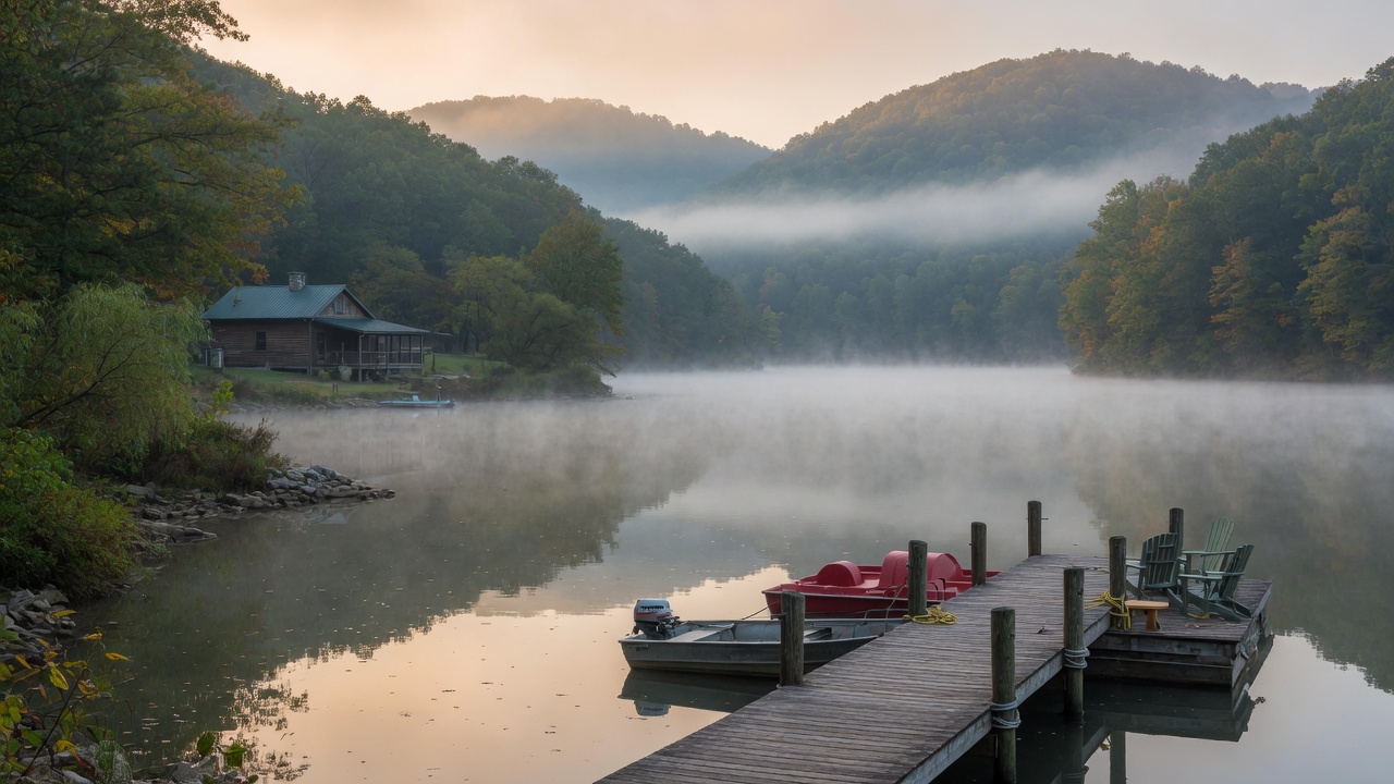 Cabin docks & quiet coves near Lake Cumberland and Monticello Kentucky