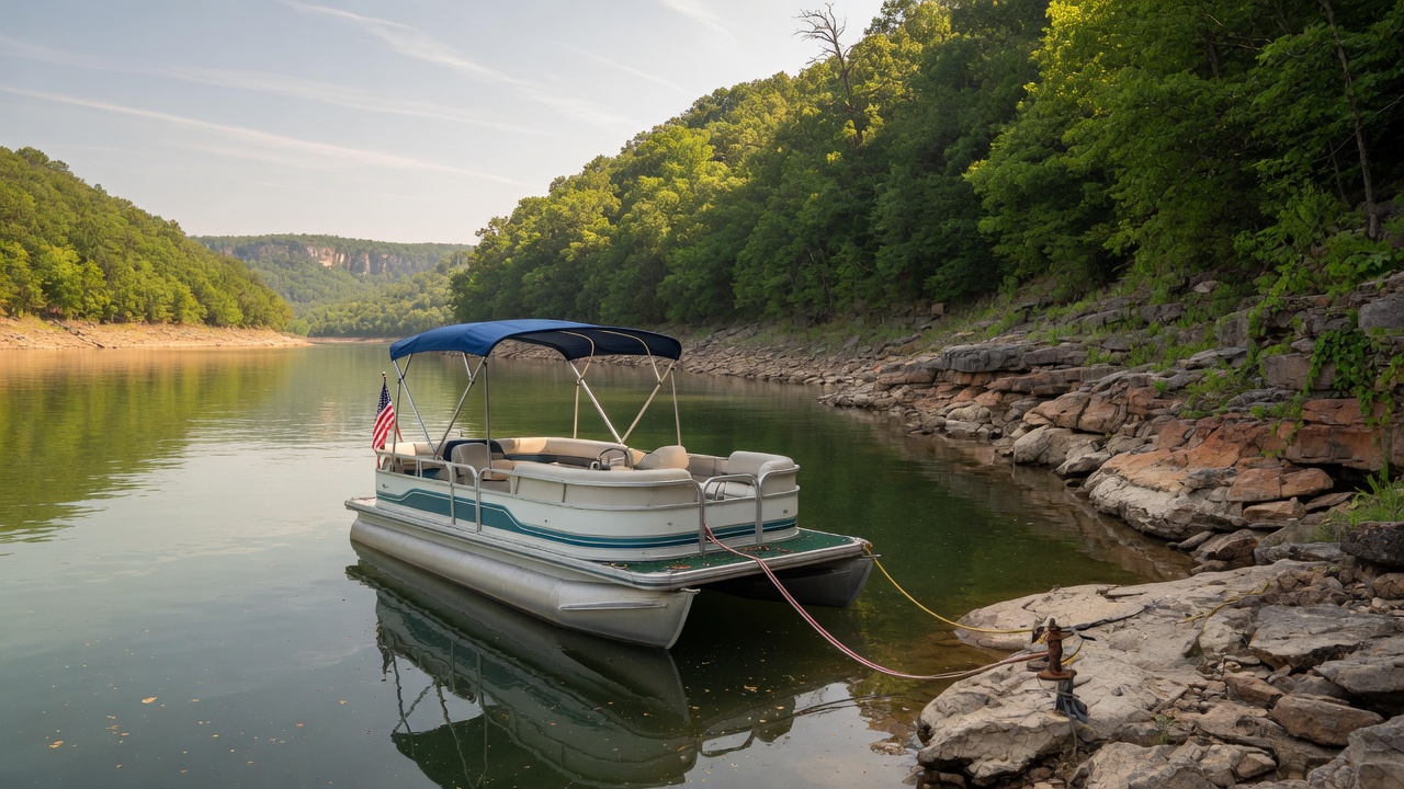 Boat-day swim stops near Lake Cumberland and Monticello Kentucky