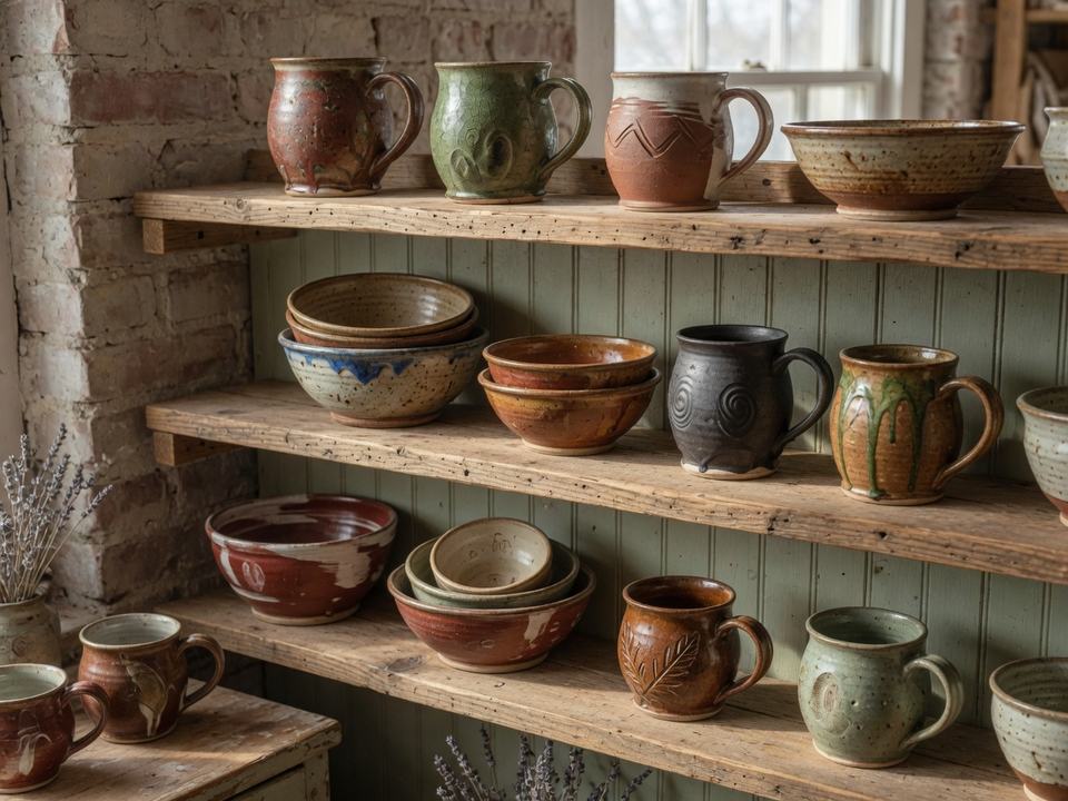 Oak Ridge Pottery Stand Crafts in Monticello Kentucky near Lake Cumberland — menu and location for lake visitors