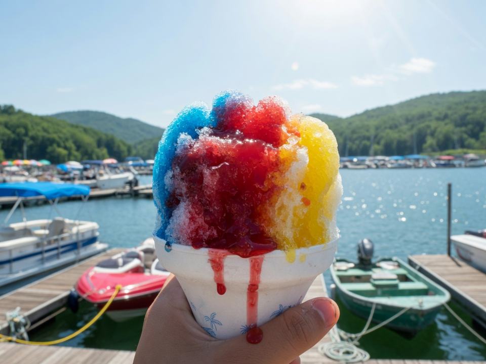 Sweet Magnolia Sno-Cones Shaved ice in Monticello Kentucky near Lake Cumberland — menu and location for lake visitors